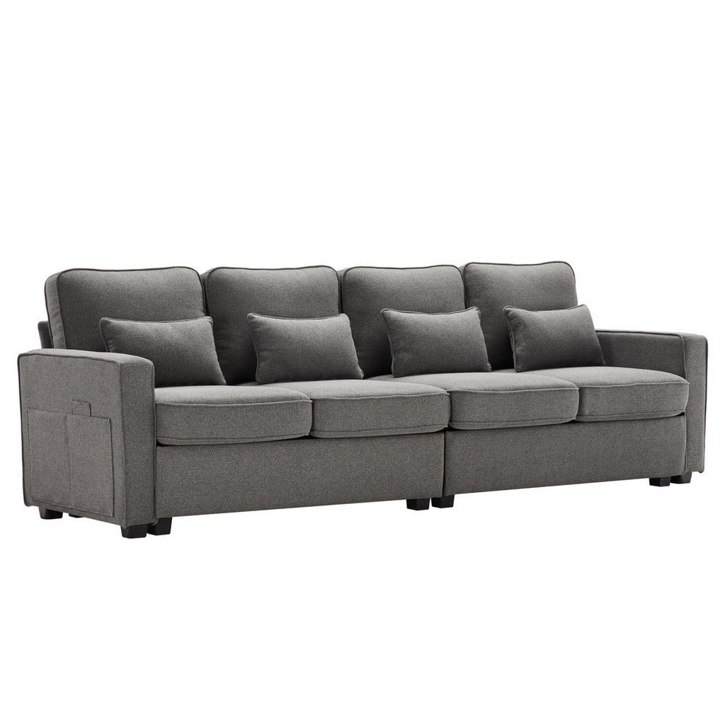 Thumbnail - Flieks Sofa, Grau, Holz, 71x27.5x55.5 cm, Wohnzimmer, Sofas & Couches, Sofas
