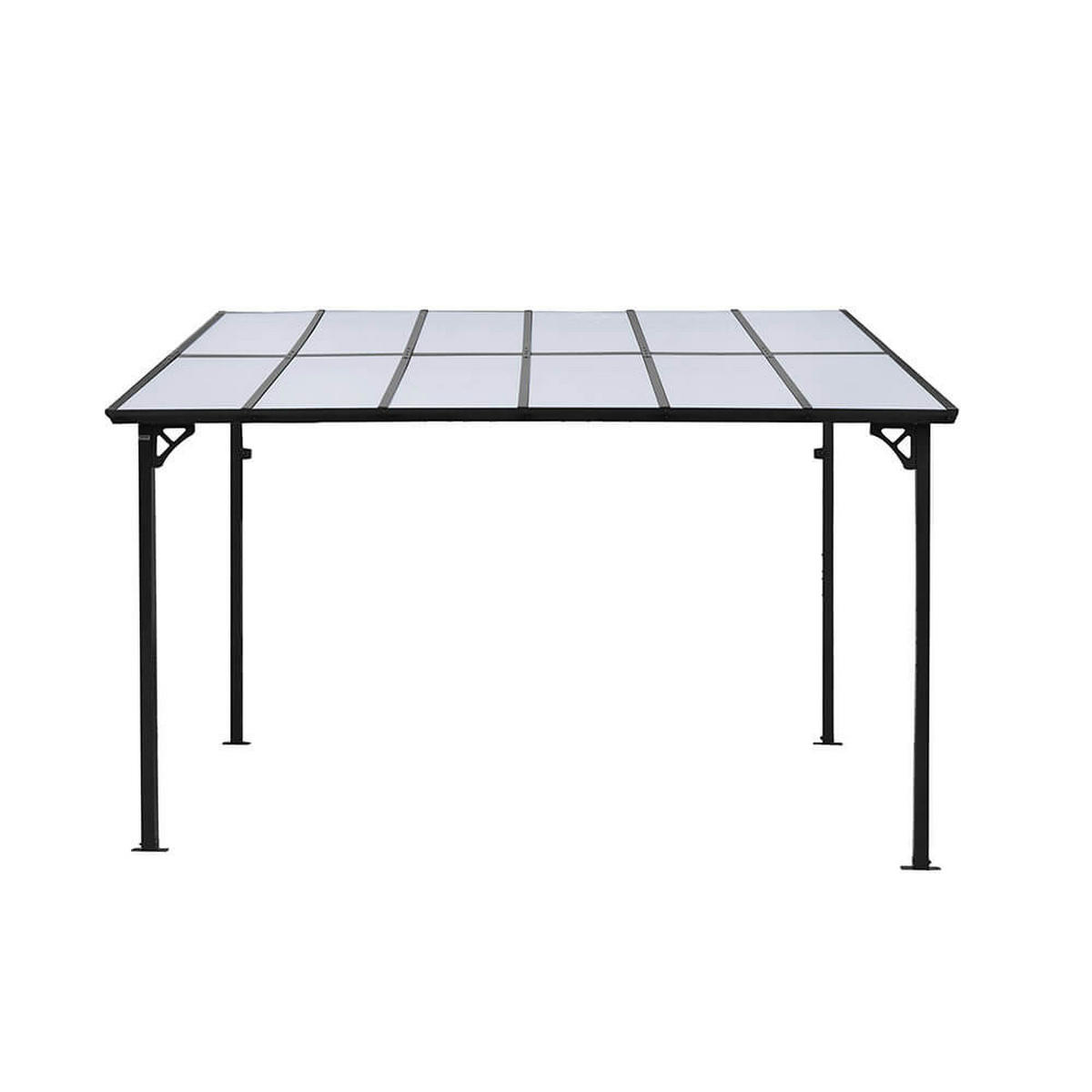TERRASSENÜBERDACHUNG ECO - Anthrazit, 300 x 360 cm - Anthrazit, Glas/Metall (360/300cm) - Home Deluxe