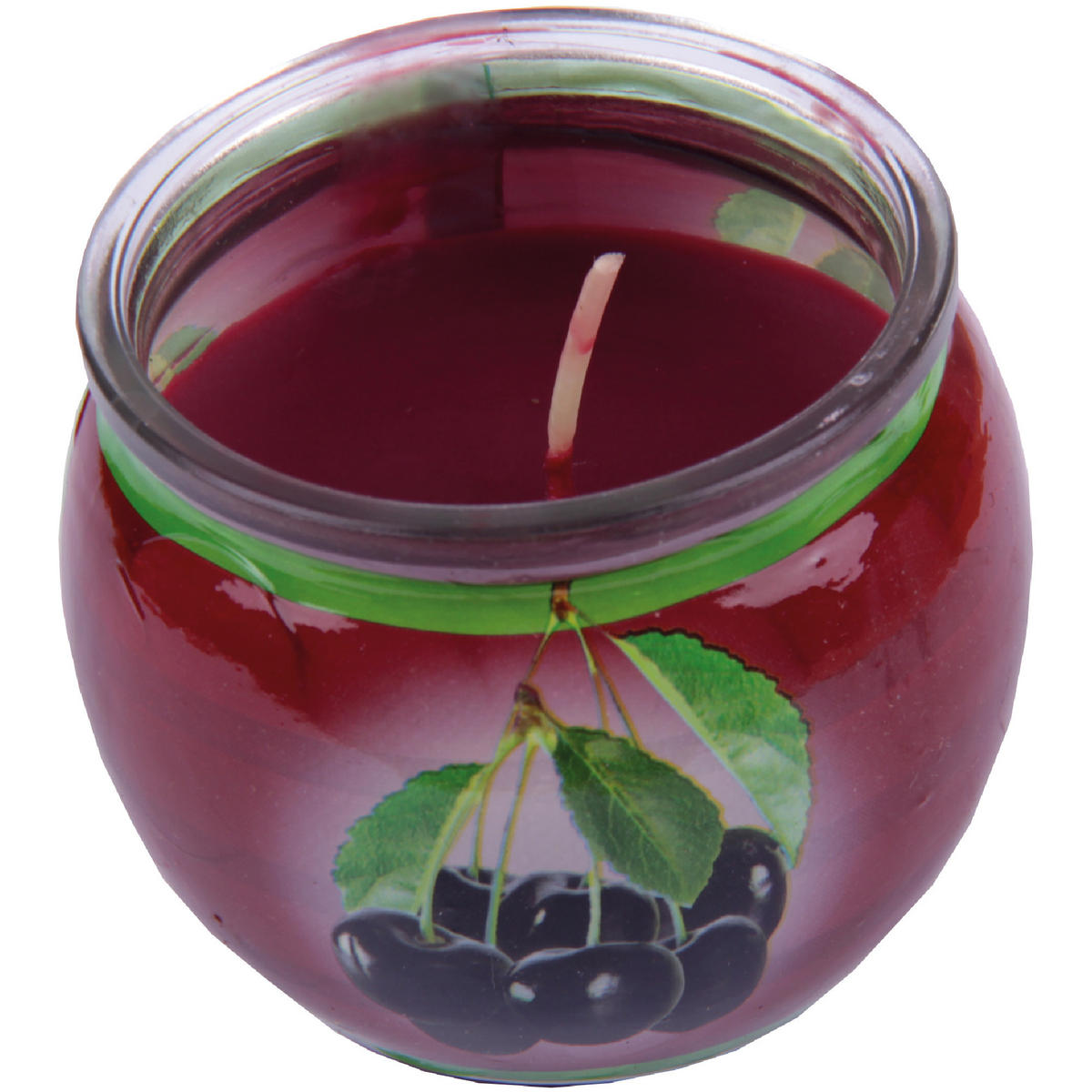 DUFTKERZE "Motiv" Kerze Raumduft Black Cherry - Dunkelrot, Naturmaterialien (7/6cm)
