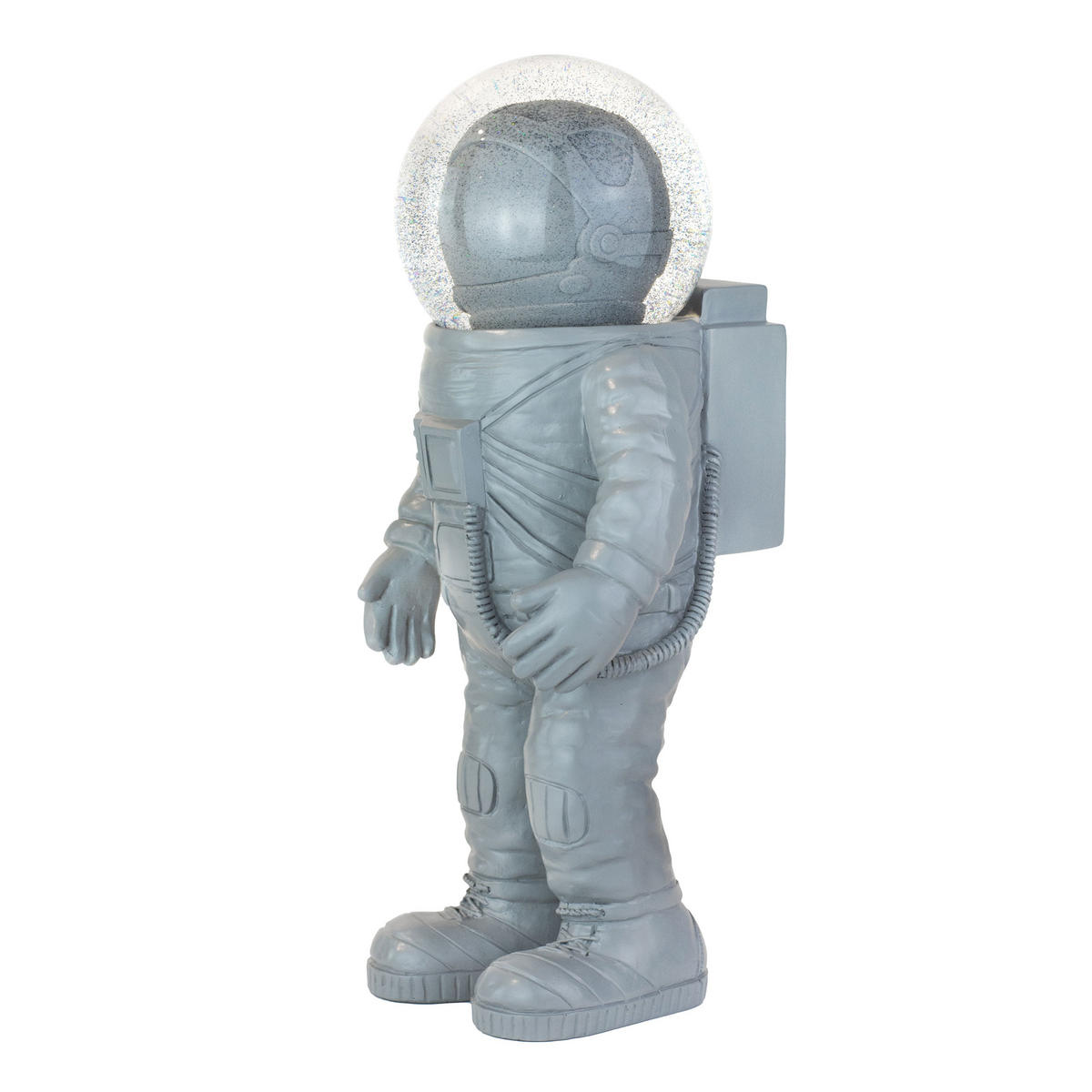 SCHNEEKUGEL Summerglobe The Astronauts Giant, Glas / Polyresin, Grau, 30 cm - Grau, Glas (13/30/15cm) - Donkey Products