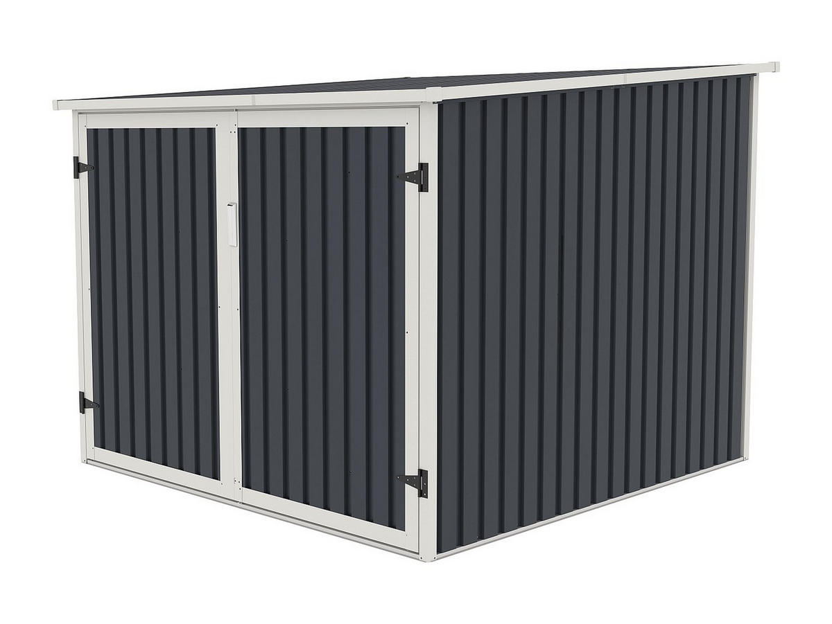 METALL-FAHRRADUNTERSTAND aus verzinktem Stahl - Anthrazitgrau - 4 m² für 4 Fahrräder - NIKI - Anthrazit, Metall (189/142/189cm) - Vente-Unique