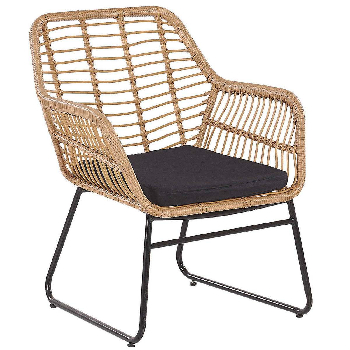 LOUNGE-SET 4-sitzer Rattan Beige Minori - Beige, Kunststoff - Beliani