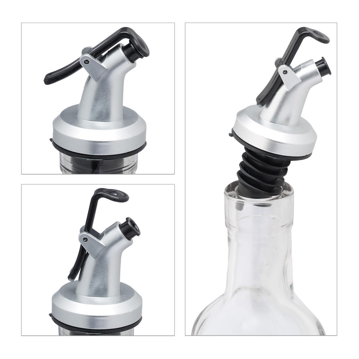 ESSIGSPENDER - Transparent, Glas/Kunststoff (11/29/6cm) - Relaxdays