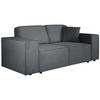 2-SITZER SOFA Pedro ohne Schlaffunktion dunkelgrau - Dunkelgrau/Schwarz, Textil (185/75/88cm) - Beautysofa