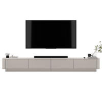 TV skrinka Aurora, set 2 kusov so soklom, matný kašmír, 280 cm - kašmírová, kompozitné drevo (280/37/35cm) - Meble Lindner