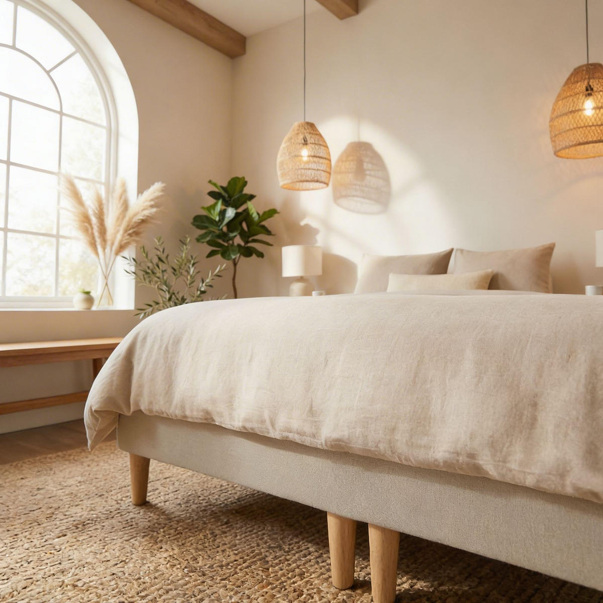 FUTONBETT RENNES 180x200 cm beige - Beige, Holzwerkstoff (180/200cm) - IDIMEX