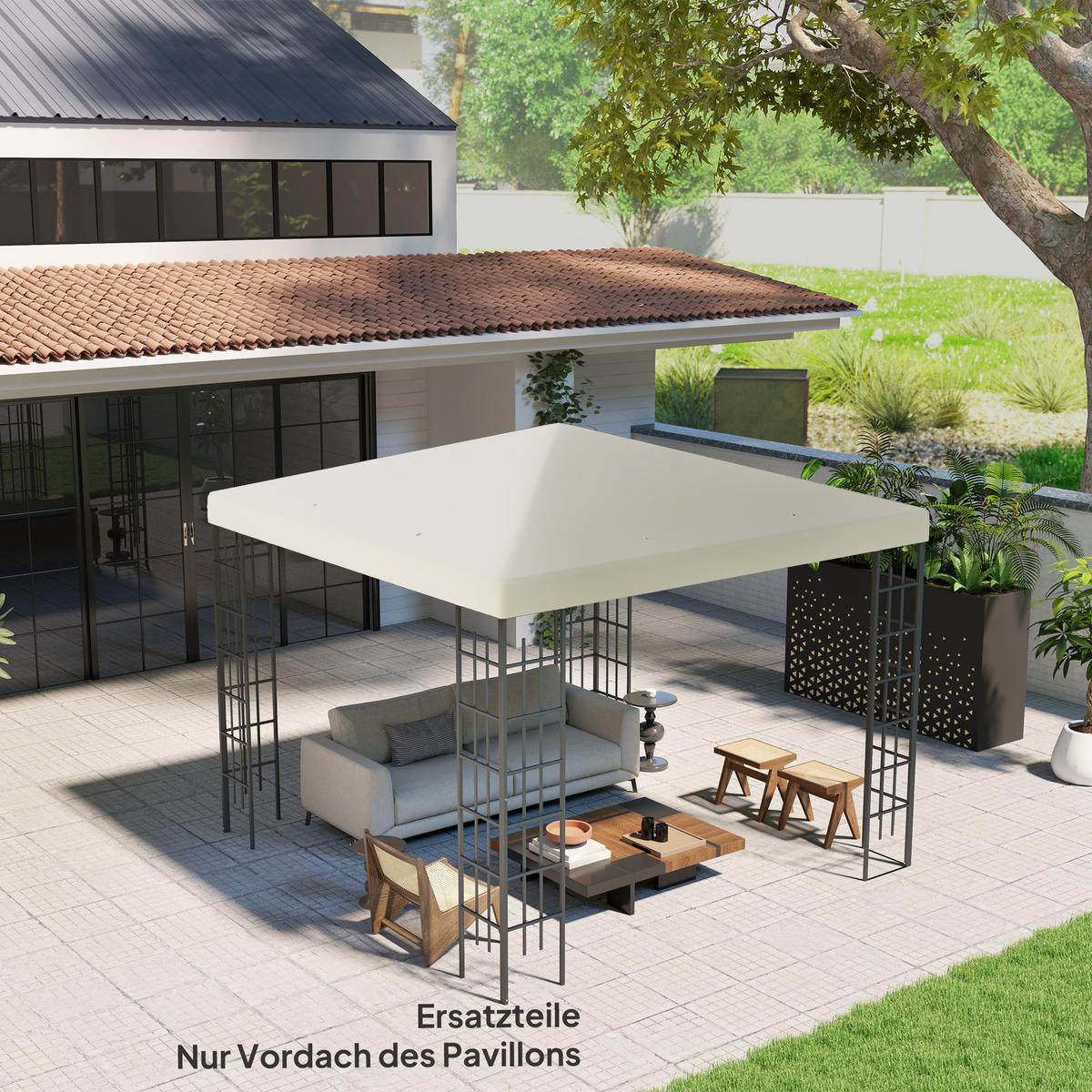 ERSATZDACH für Pavillon 3 x 3 m - Creme, Kunststoff (298/1/298cm) - Outsunny