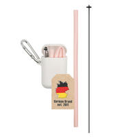 STROHHALME mit Reinigungsbürste und Aufbewahrungsbox - Grau, Kunststoff (1/5.6cm) - Intirilife