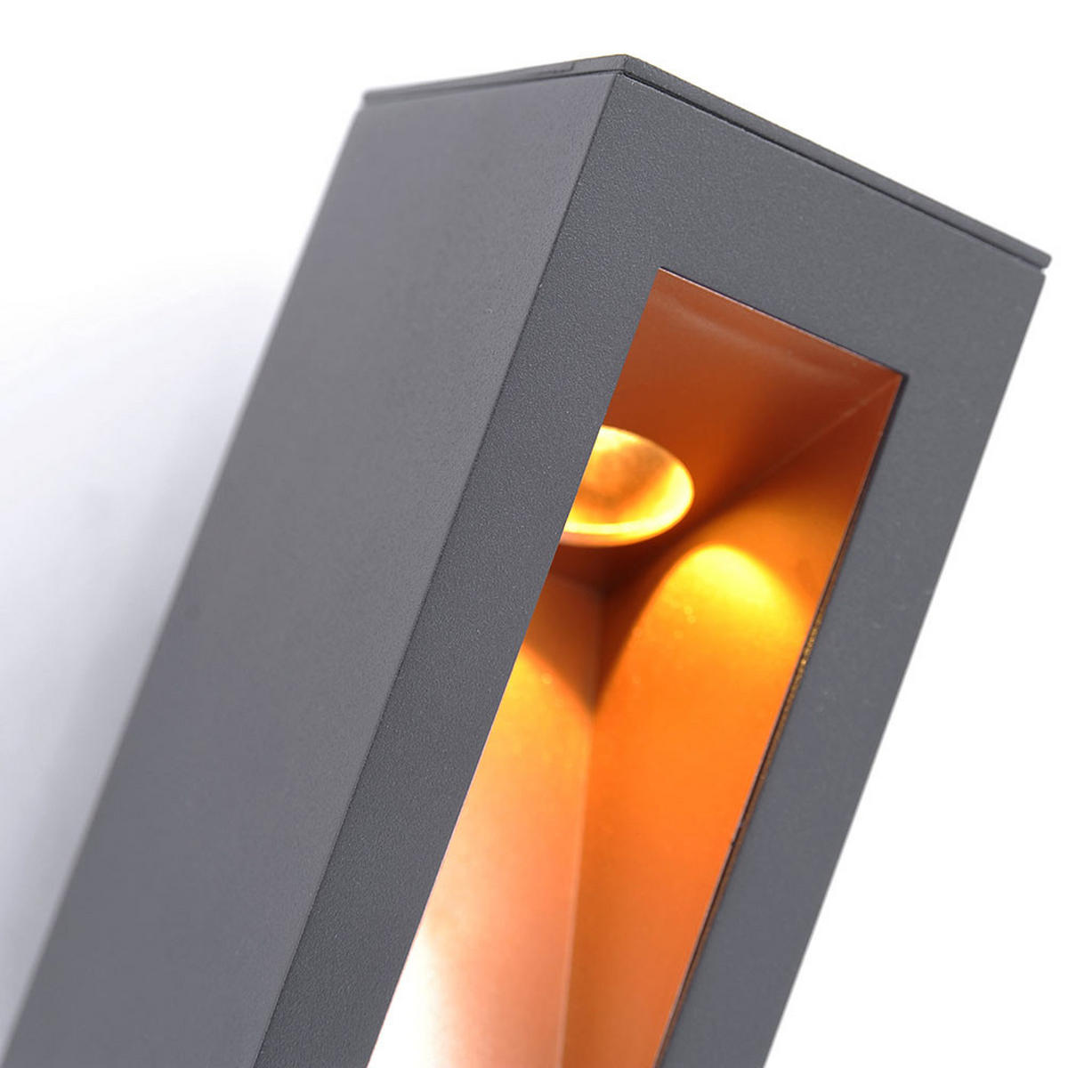 LED AUSSEN-WANDLEUCHTE Aluminium Anthrazit - Anthrazit, Metall (7.1/19/13.3cm)