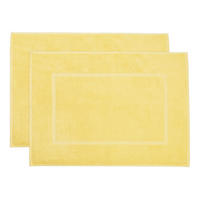 BADEMATTE, 2er-Set, 50x70 cm, 100% Baumwolle - Gelb, Textil (50/70cm) - Zollner