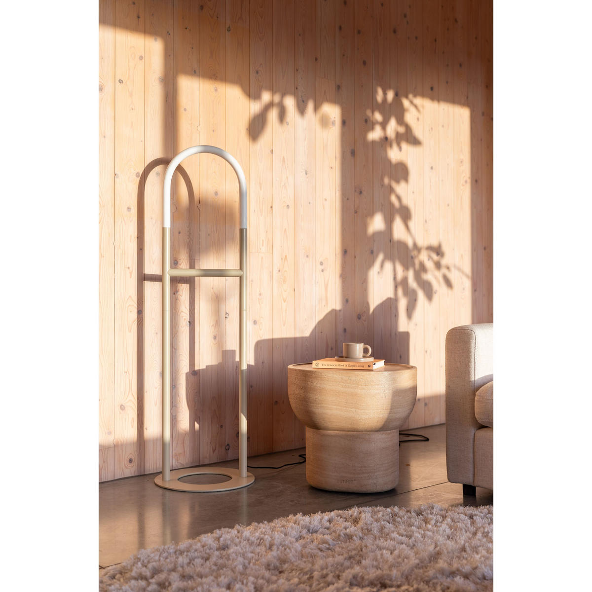 STEHLAMPE Arch Beige - Beige, Metall (40/40/135cm) - Zuiver