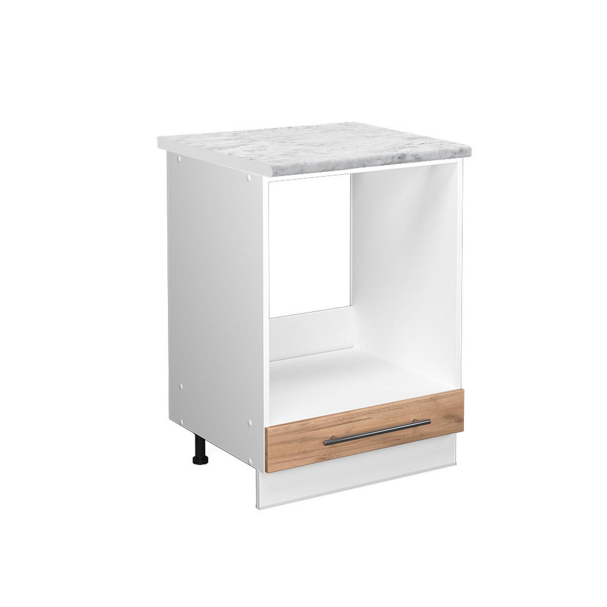HERDUMBAUSCHRANK Fame-Line Goldkraft Eiche 60 cm, AP Marmor - Honigeiche/Eiche Wotan, Holzwerkstoff (60/82/60cm) - Vicco