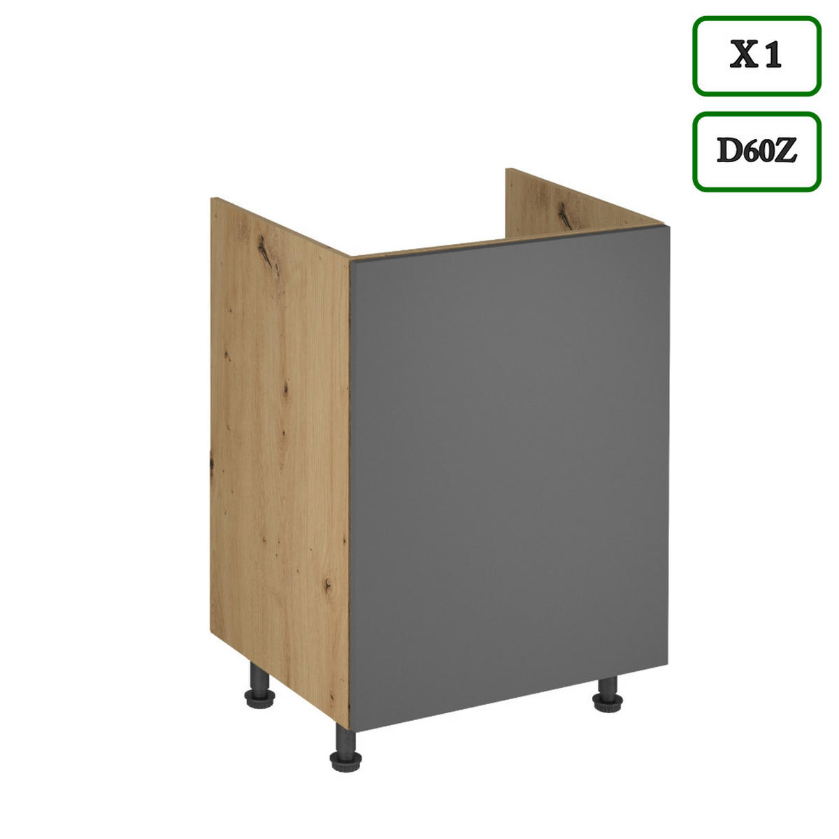 WINKELKÜCHE 330 cm - Langen K100-M330 - in Grau/Matt - Grau, Holz (330/212/210cm)