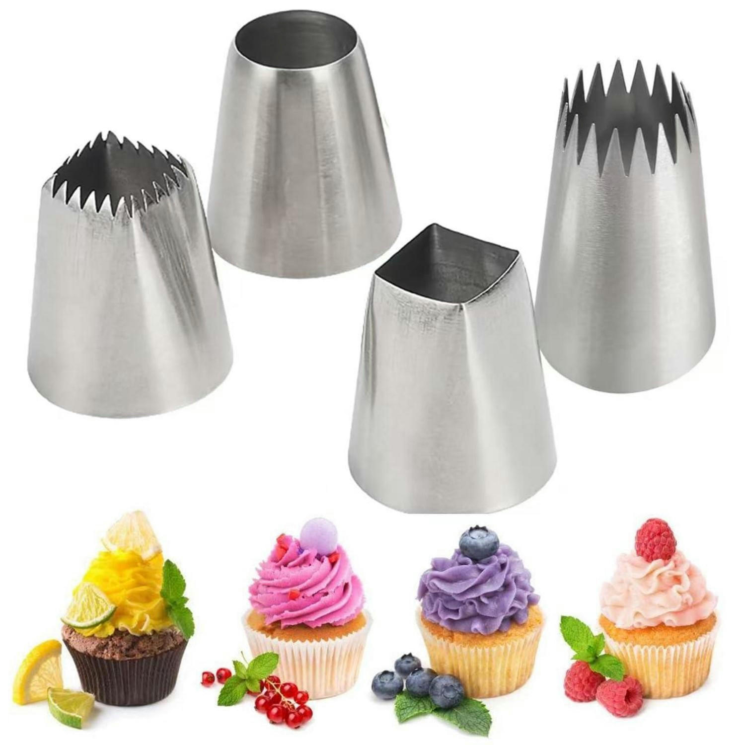 SPRITZTÜLLEN Set 4 Stück Edelstahl - Silberfarben, Metall (36/36/45cm)