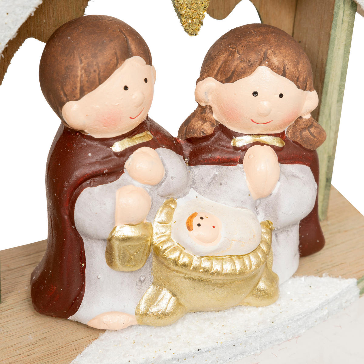 WEIHNACHTSKRIPPE 15 cm - Multicolor, Holzwerkstoff (6/15.2/13.8cm) - Atmosphera Createur d´interieur