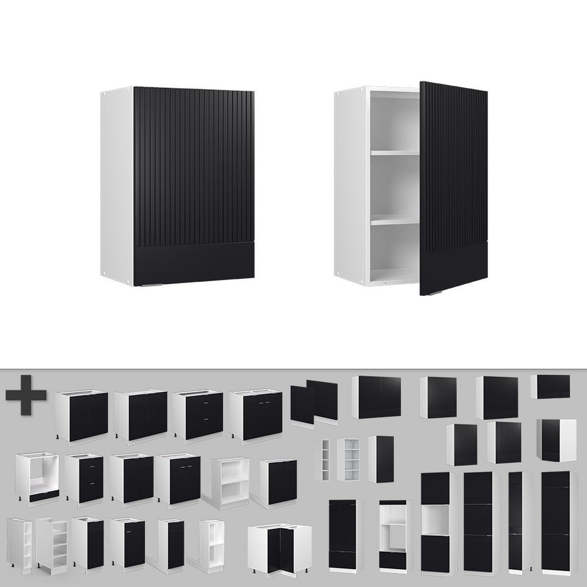 Schwarz/Weiß, Holzwerkstoff (50/72/34.1cm) - Vicco