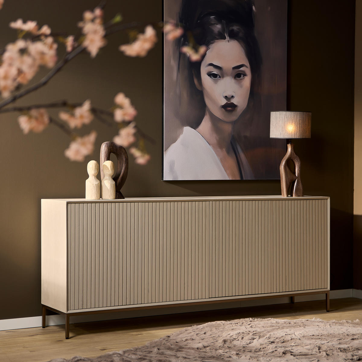 SIDEBOARD Madison Beige 45/210/85 cm - Beige, Holz (210/85/45cm) - Starfurn