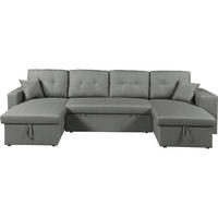 ECKSOFA axel Grau - Grau, Textil (146/298cm) - Habitat Garten