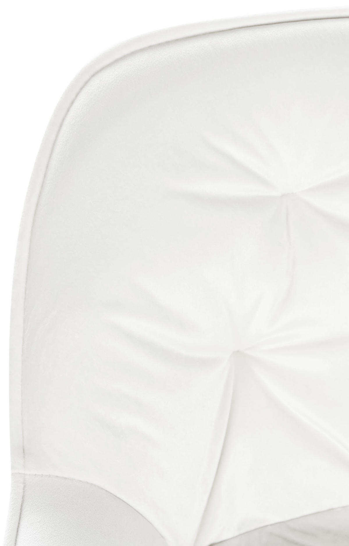 BARHOCKER Samt cremeweiß - Schwarz/Weiß, Textil/Metall (54/103/57.5cm) - CLP