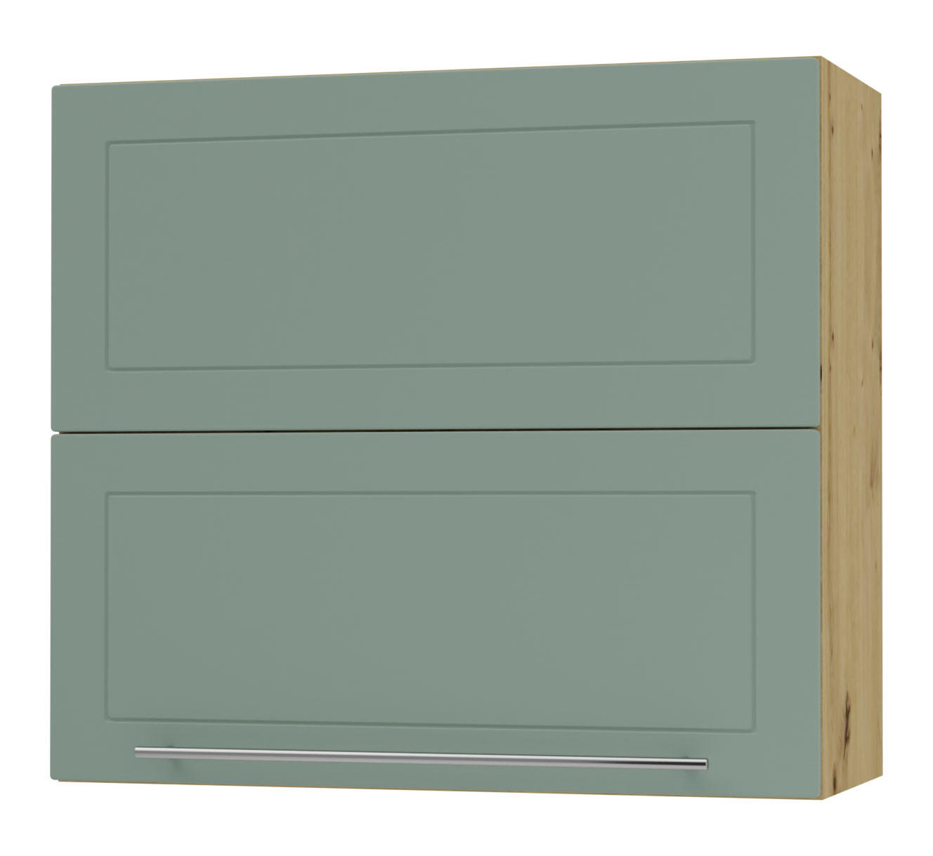 KÜCHENHÄNGESCHRANK Kvantum W8B/80 Mint Matt / Eiche Artisan Matt 80 / 32,5 / 72cm - Eiche Artisan/Mintgrün, Holz/Holzwerkstoff (80/72/32.5cm) - Feldmann-Wohnen