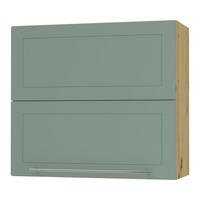 KÜCHENHÄNGESCHRANK Kvantum W8B/80 Mint Matt / Eiche Artisan Matt 80 / 32,5 / 72cm - Eiche Artisan/Mintgrün, Holz/Holzwerkstoff (80/72/32.5cm) - Feldmann-Wohnen