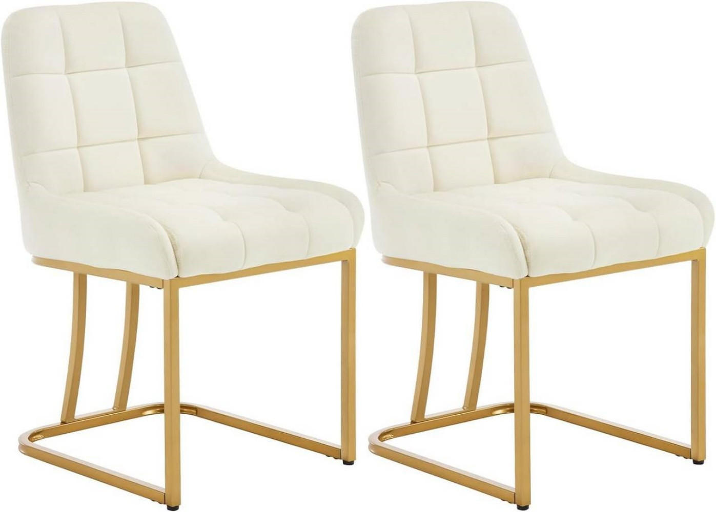 Woltu Esszimmerstuhl Creme 47.5x84x57.5 cm