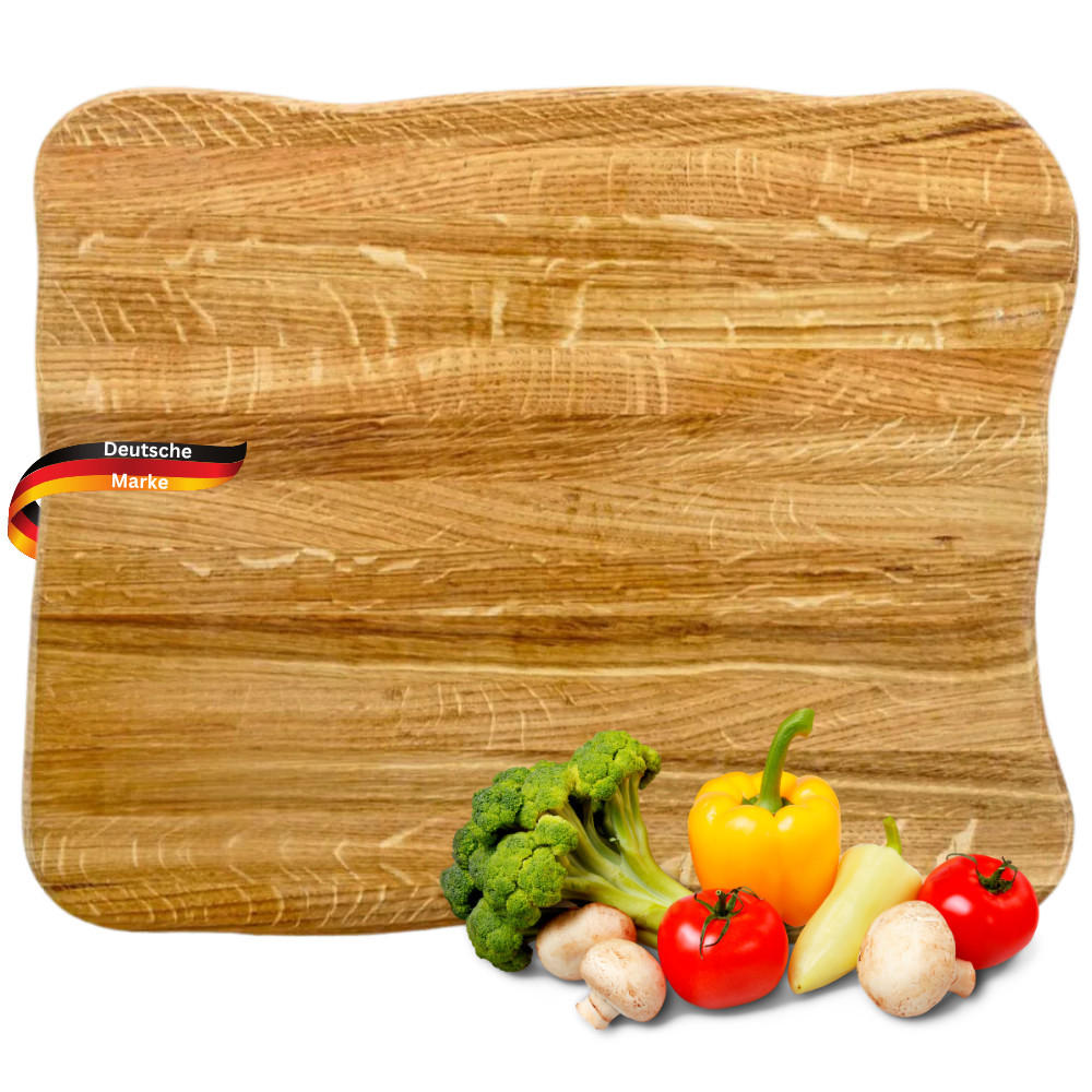 SCHNEIDEBRETT Holz groß DOLU klingenschonend 40x33x4,5 cm Hellbraun - Hellbraun, Holz (40/33cm) - DELUKE