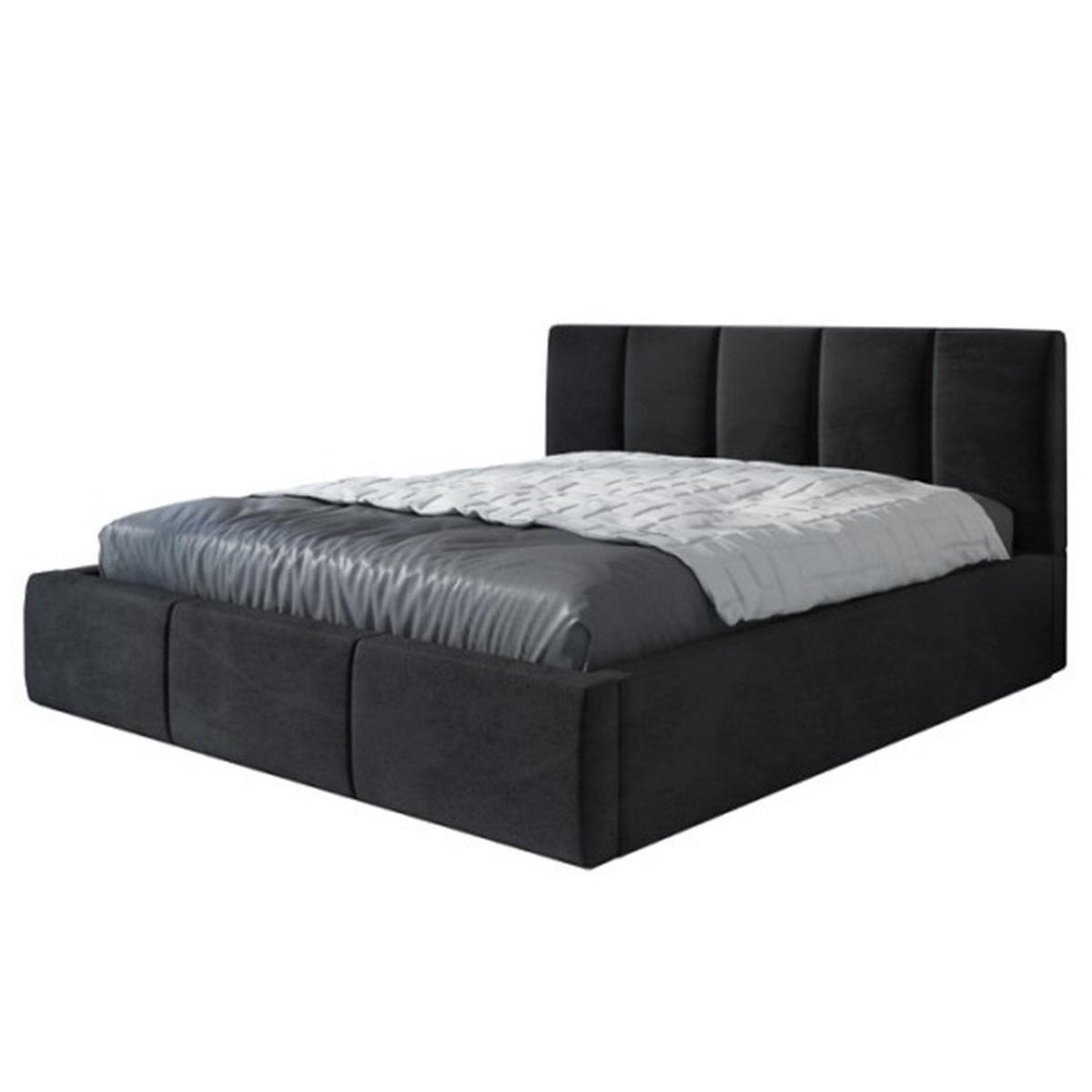 POLSTERBETT KENET 180x200 Schwarz - Schwarz, Textil (180/200cm) - A&J MöbelLand