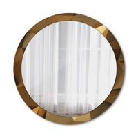 SPIEGEL Ø100 cm Rund mit Aufdruck - Braun, Glas (100/100/0.4cm) - TULUP