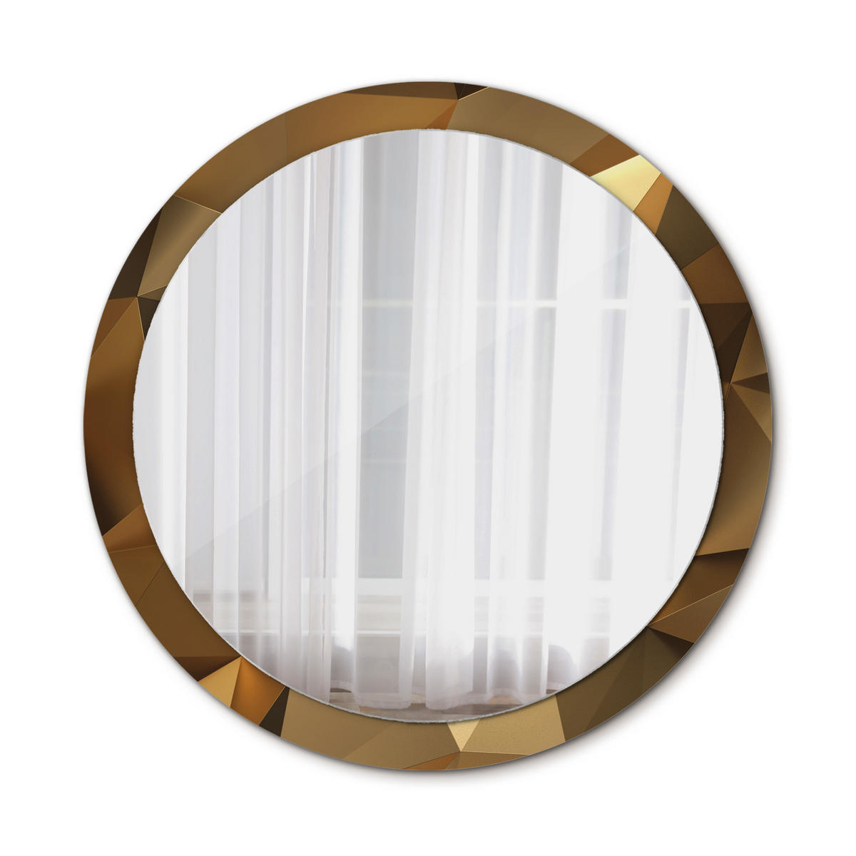 SPIEGEL Ø100 cm Rund mit Aufdruck - Braun, Glas (100/100/0.4cm) - TULUP