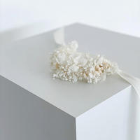 ARMBAND Trockenblumen Hortensie Mix weiß - weiß / Hortensie - Weiß, Naturmaterialien (15cm) - Lykke & You