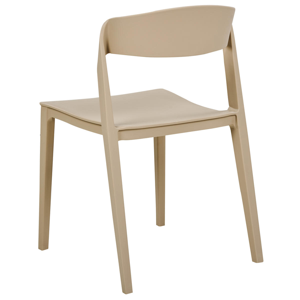 ESSZIMMERSTUHL 2er-Set Kunststoff Beige Somers - Beige, Kunststoff (48/77/51cm) - Beliani