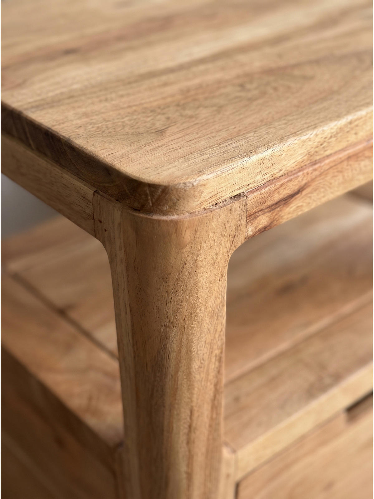 NACHTKONSOLE NALON, Akazie Massivholz, 40 x 30 x 60 cm - Braun/Akaziefarben, Akazienholz/Holz (40/60/30cm) - KADIMA DESIGN