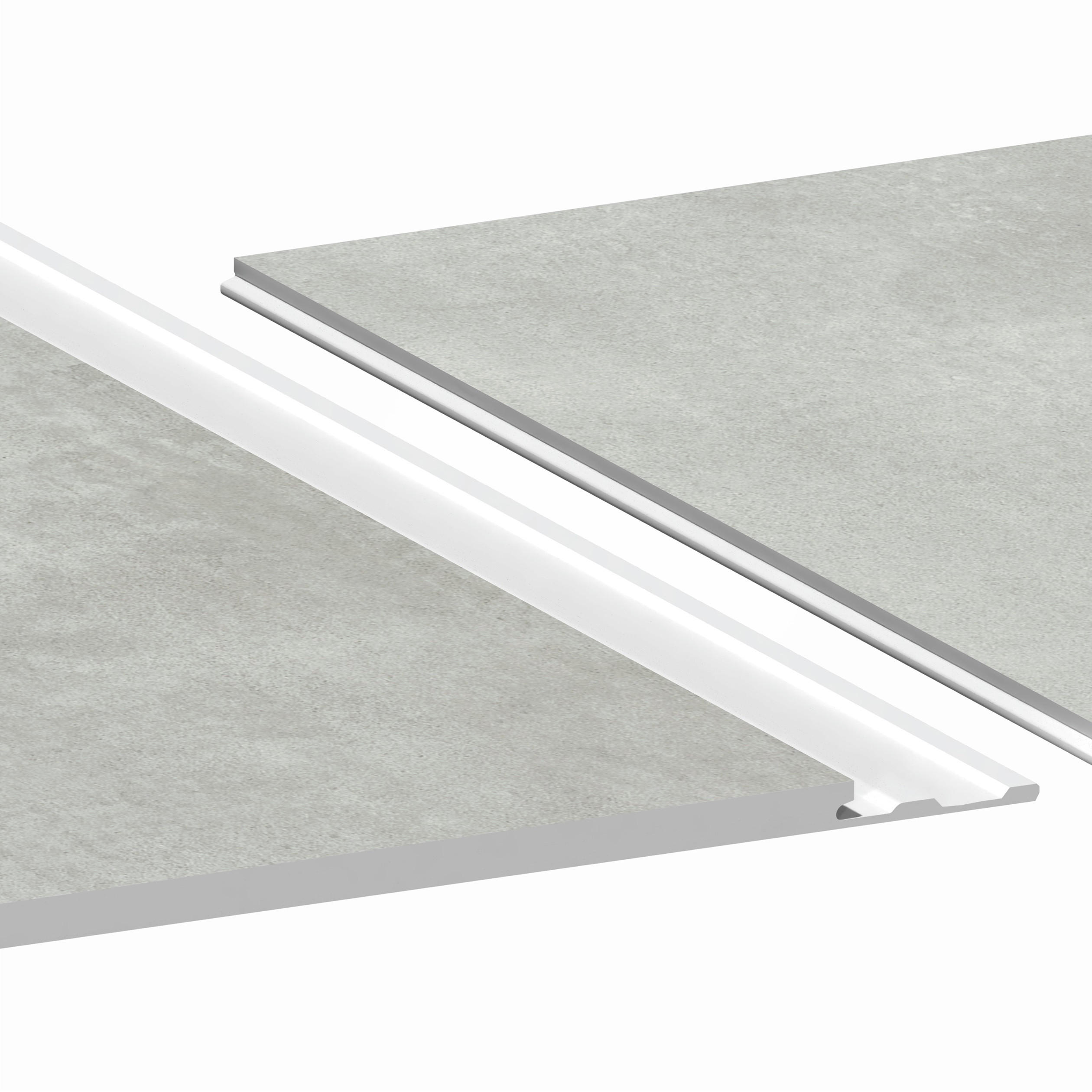 AQUA-STEP- ALL IN ONE - Wasserdichte Wandpaneele und Bodenpaneele für Badezimmer - Brighton - 6 Paneele (2,34m²) - Hellgrau, Kunststoff (122/32/0.45cm) - Aqua-Step® 