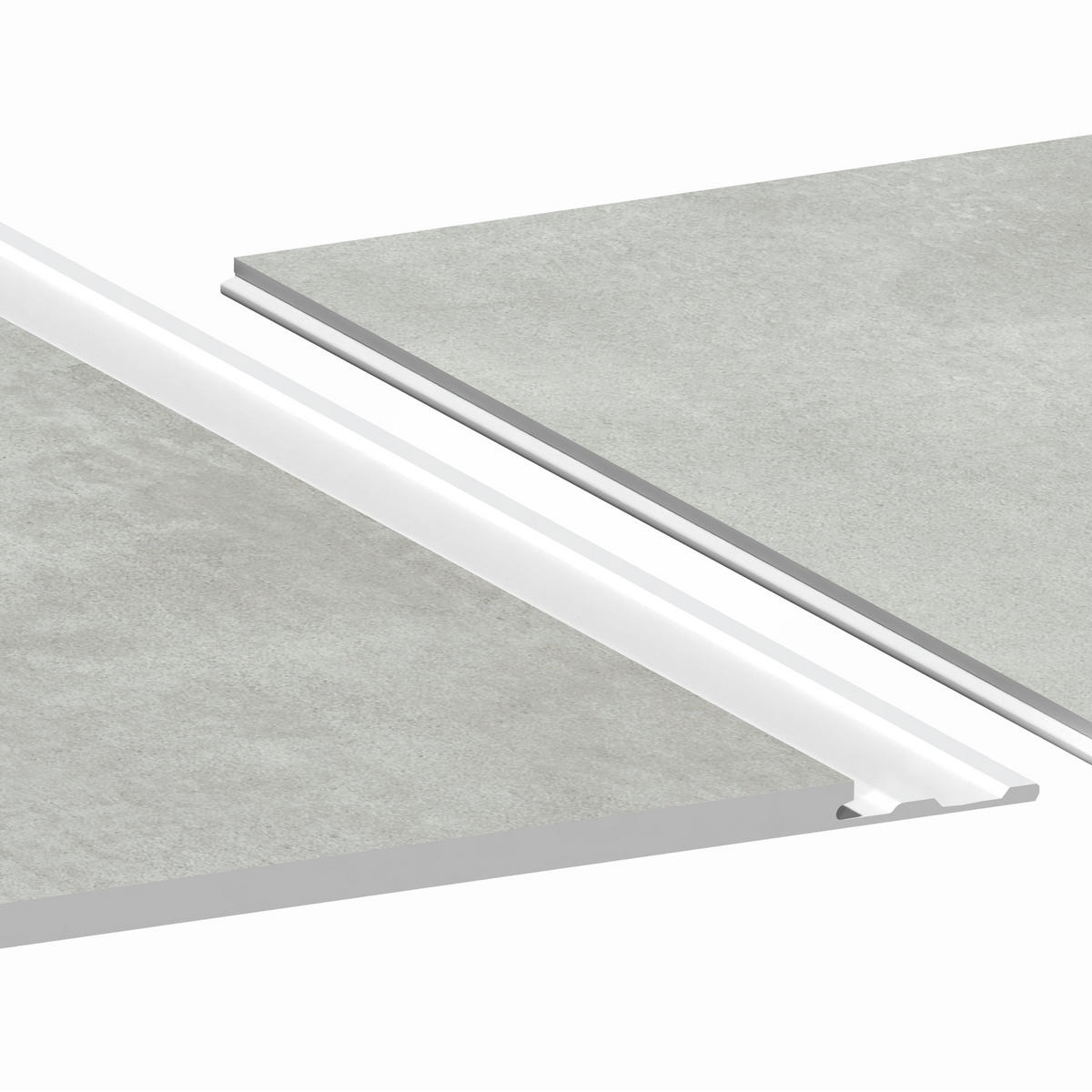 AQUA-STEP- ALL IN ONE - Wasserdichte Wandpaneele und Bodenpaneele für Badezimmer - Brighton - 6 Paneele (2,34m²) - Hellgrau, Kunststoff (122/32/0.45cm) - Aqua-Step® 