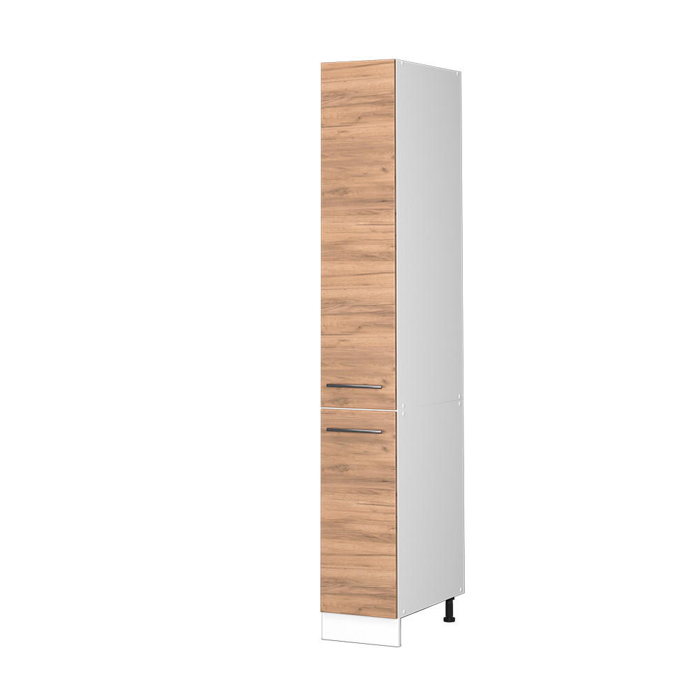 APOTHEKERSCHRANK Fame-Line Goldkraft Eiche 30 cm - Eiche Wotan/Weiß, Holzwerkstoff (30/206.8/58cm) - Vicco