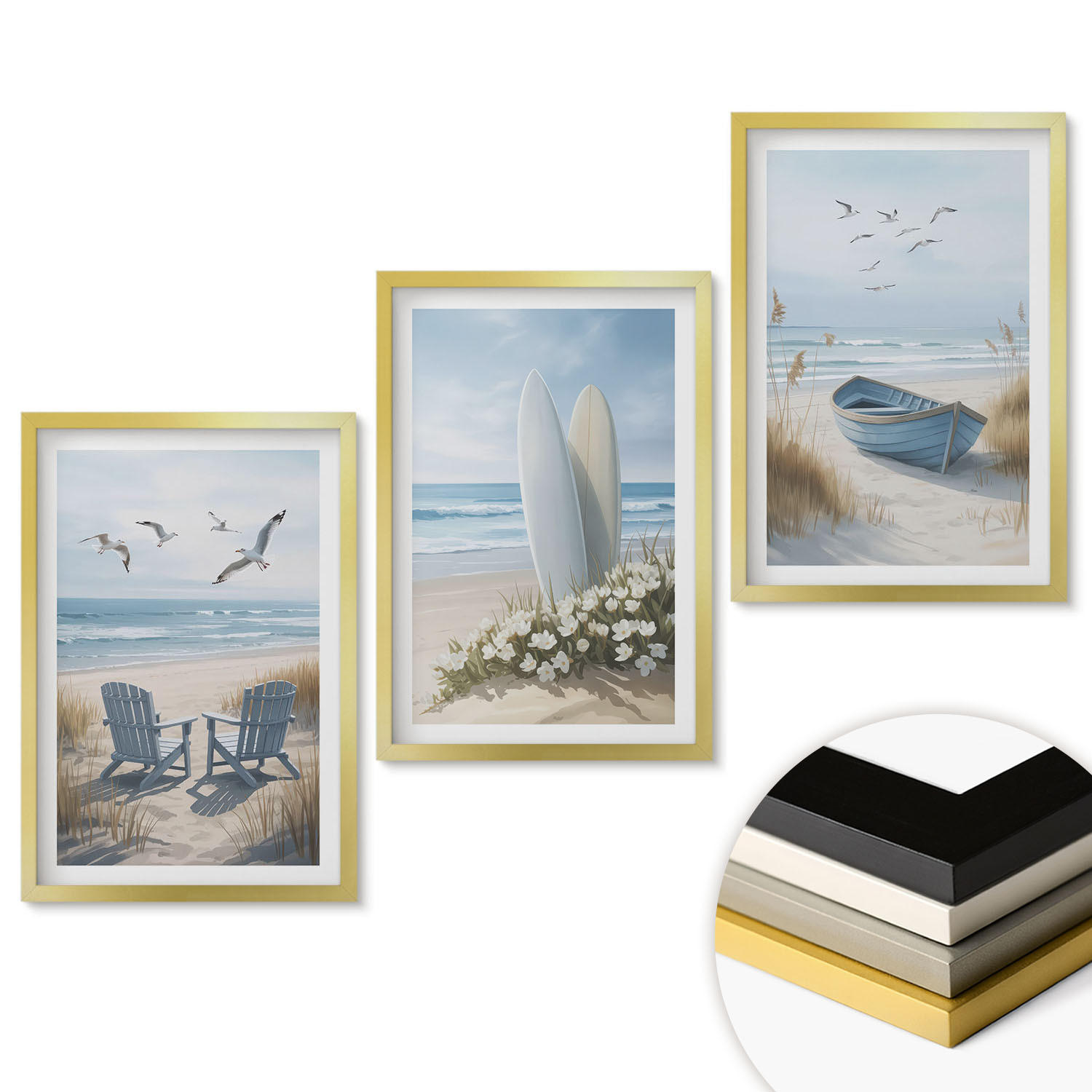 ArtPrintCave Wandbilder Gold 40x60 cm