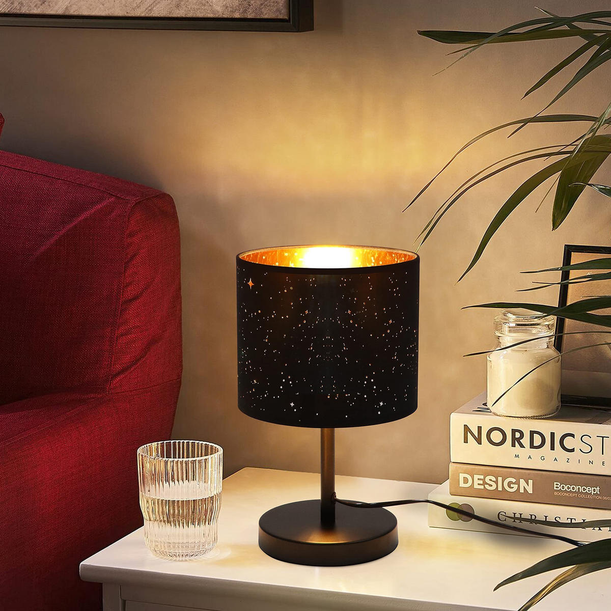 TISCHLAMPE Marisol 19/16/31 cm - Schwarz, Metall (19/16/31cm) - ZMH