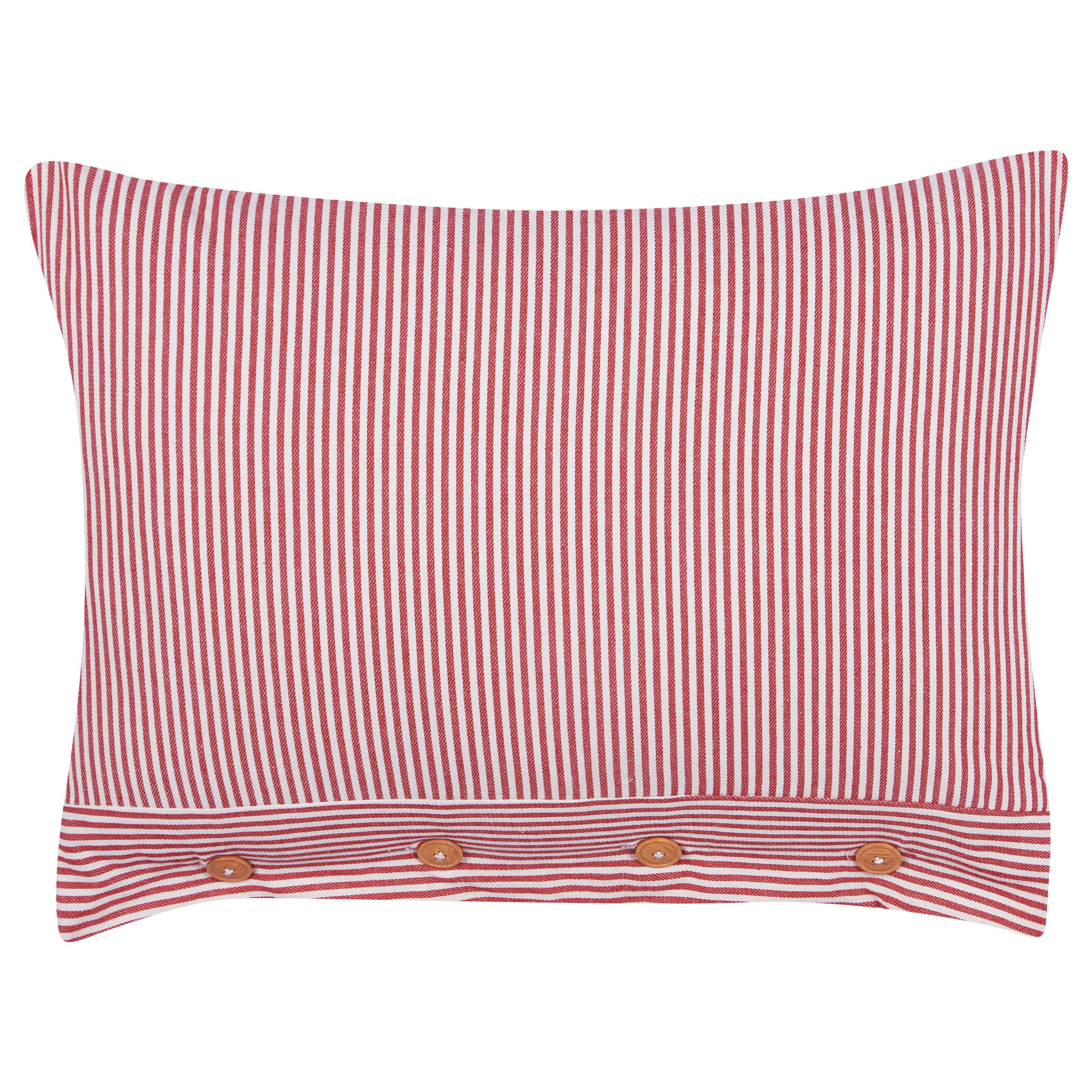 DEKOKISSEN Rot 40/60 cm Aalita - Rot/Weiß, Textil (40/60/12cm) - Beliani
