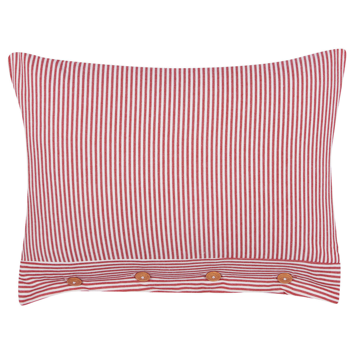 DEKOKISSEN Rot 40/60 cm Aalita - Rot/Weiß, Textil (40/60/12cm) - Beliani