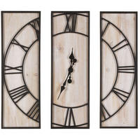 WANDUHR Tannenholz heller holzfarbton Coatlan - Hellbraun, Holz (75/75/4cm) - Beliani