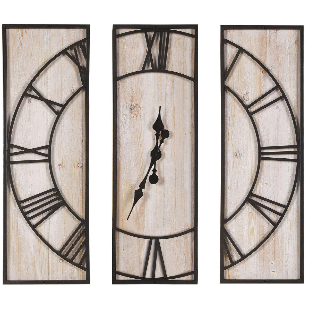 WANDUHR Tannenholz heller holzfarbton Coatlan - Hellbraun, Holz (75/75/4cm) - Beliani