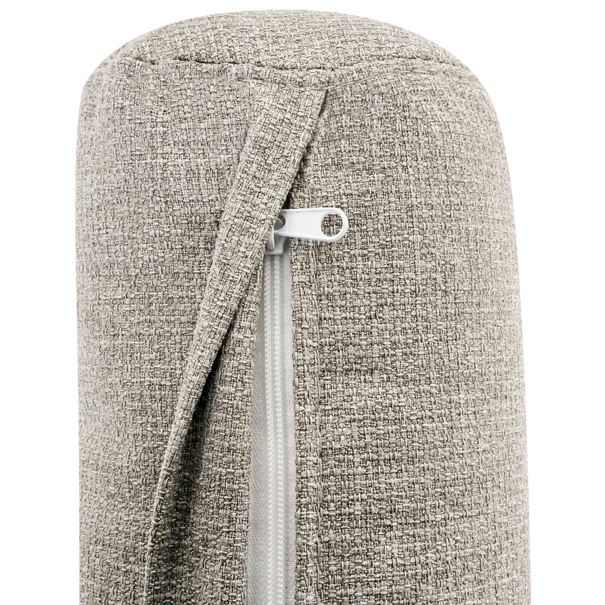 ČALOUNĚNÉ LEHÁTKO CHAISE LONGUE LEVOSTRANNÉ Látka Béžové Yvoire - černá/béžová, textil (68/72/151cm) - Beliani
