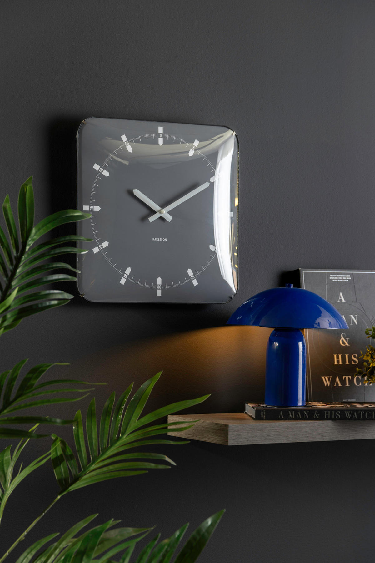 WANDUHR Sucinto Dome Grau 4.5/35/35 cm - Grau, Kunststoff (35/35/4.5cm) - Karlsson