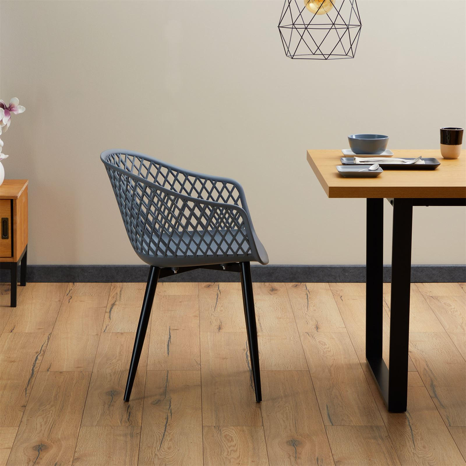 Thumbnail - Idimex Esszimmerstuhl, Anthrazit, Textil, Vintage, 61x80x57 cm, Esszimmer, Stühle, Esszimmerstühle, Vierfußstühle