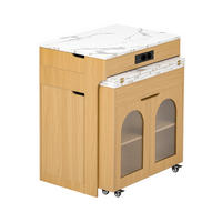 KÜCHENINSEL ausziehbar 55-153/80/93 cm DE-39577 Natur - Naturfarben, Holzwerkstoff (80/93/56.2cm) - ComfortXL