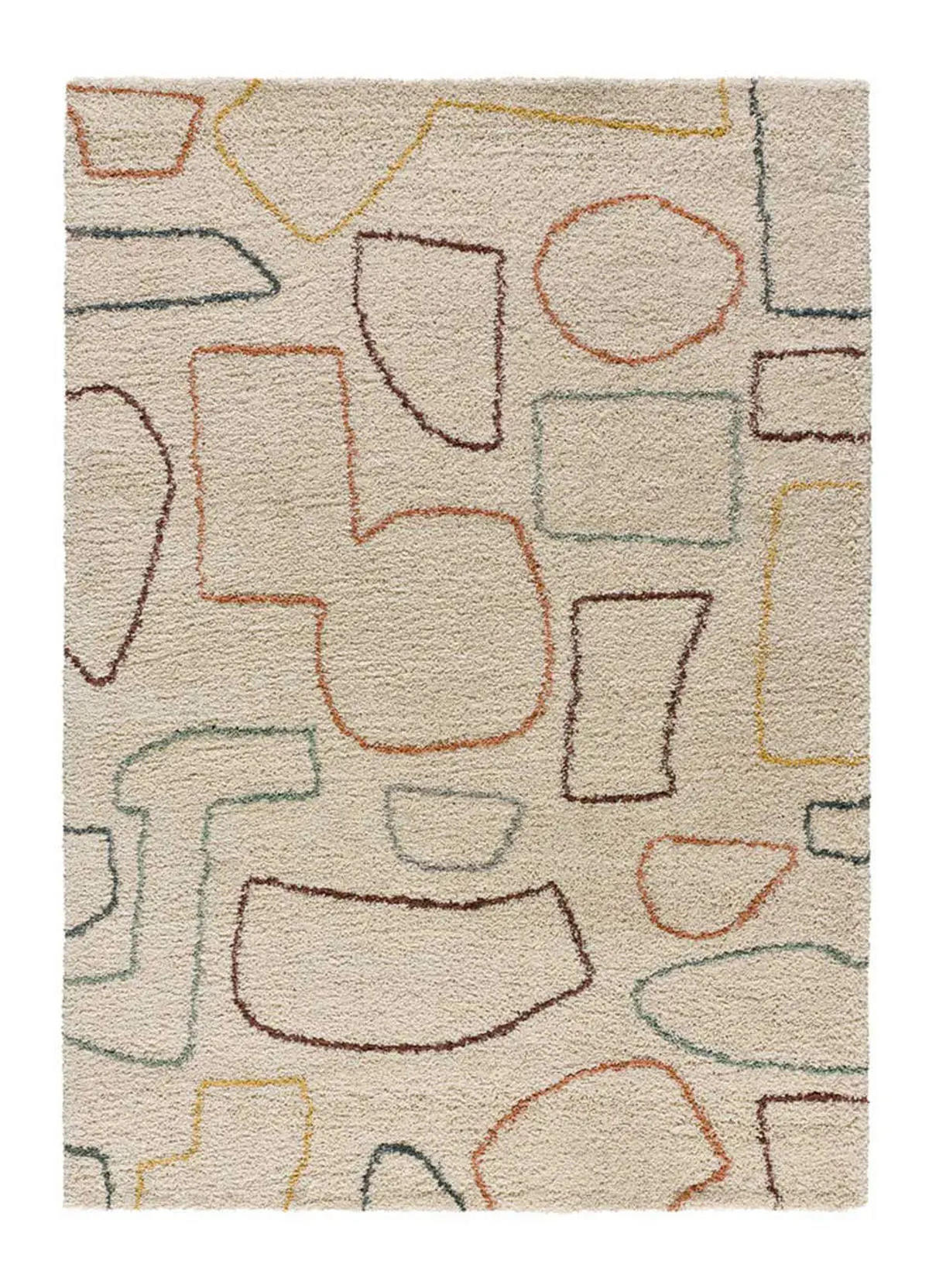 HOCHFLORTEPPICH Mehrfarbig Maris 160/230 cm - Beige/Multicolor, Naturmaterialien/Textil (160/230cm) - Atticgo