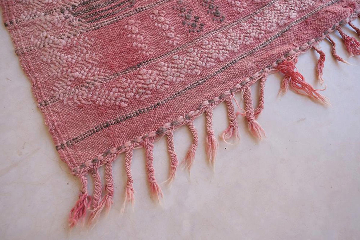 BERBERTEPPICH aus reiner Wolle 144x 278 cm - Pink, Naturmaterialien (144/278cm) - AFK Living