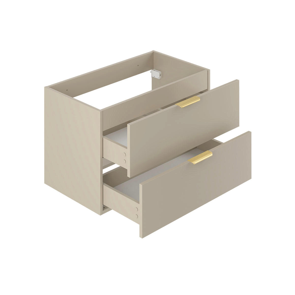 WASCHTISCHUNTERSCHRANK 80.6cm Astrid Kaschmir und Holz - Beige, Holzwerkstoff (80.6/52.2/46.5cm) - Petits-meubles
