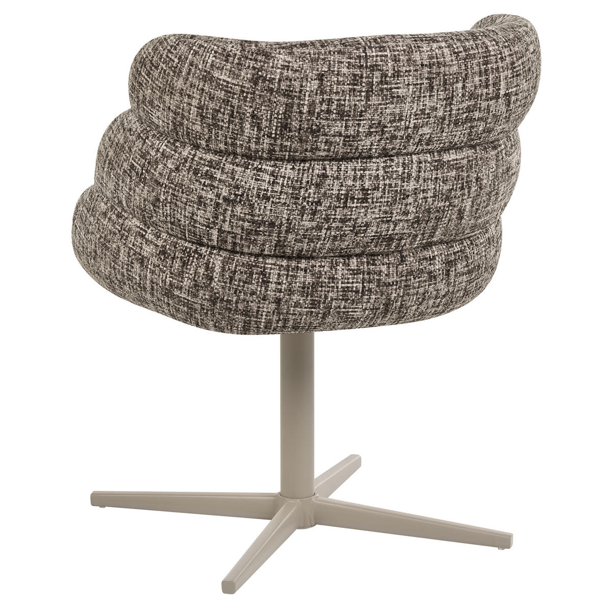 ESSZIMMERSTUHL drehbar Stoff Taupe Youngstown - Taupe, Textil/Metall (59/78/63cm) - Beliani